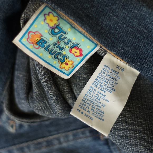 Rare Girl's Y2K Just in Blues Denim Dress Coat 14/16 - Picture 8 of 10